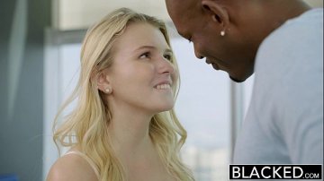 blonde teenager scared black man's cock