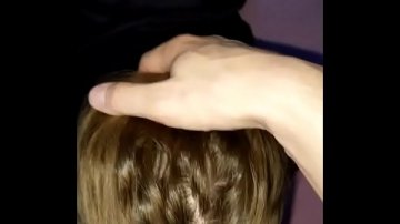 Blonde caught camera when sucking