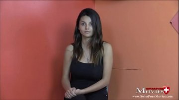 Porn casting interview with 18-year-old girl