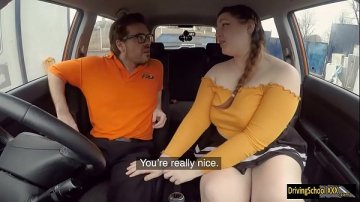 teenager eagerly sucks cock taxi driver