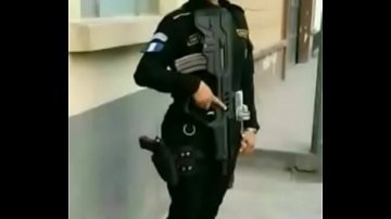 policewoman from Mexico masturbates until squirts