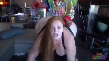 Gorgeous fucked hard back crazy clown