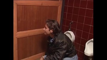 Badly fucked stranger public toilet